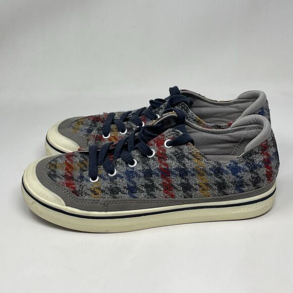 Keen Elsa IV Sneakers Womens 8 Gray Plaid Houndstooth Fabric Preppy Shoes main image 4